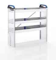 2 T-BOXXes and 1 S-BOXX 1 shelf with 2 M-BOXXes and 1 S-BOXX 1 case clamp 4 shelf trays with mats and dividers 1 shelf with 2 M-BOXXes and 1 S-BOXX 2 T boxxes on shelf with 1 S-BOXX 2 Shelves with 5