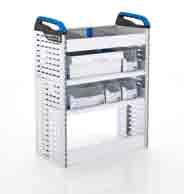 wide S-BOXX base plinth 2 shelf trays with mats and dividers 2 drawers with mats and dividers 2 T-BOXXes on guide rails base