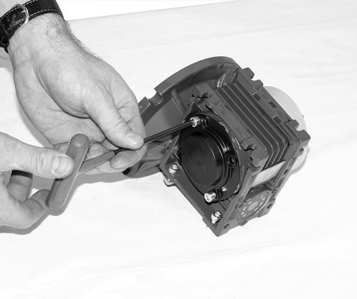 Remove four (4) gear reducer mounting screws (Figure 8, item ). Remove gearmotor.