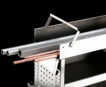 LONG GOODS TRAY Variable lengths from 1760 to 3200 mm Height: 100 mm Flap for easy