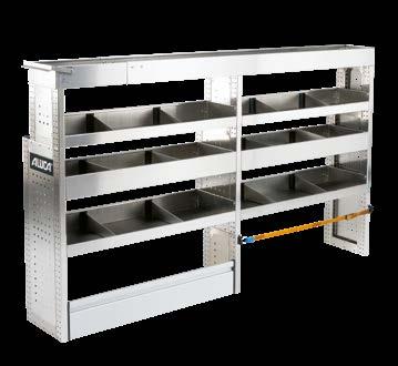 MODULE M101 1 x Long goods tray with finely grooved mat 3 x Shelf trough, high, with shelf bin separators 4 x