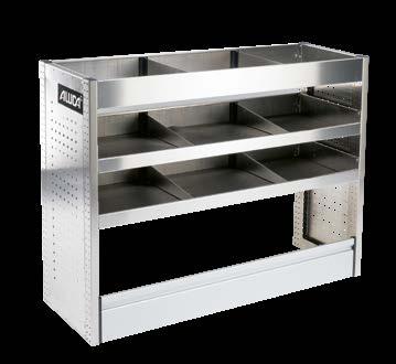 4 x Rack with 4 x T-BOXX 1 x Bottom compartment with flap Anti-slip mat and fastenings Modules Item no.