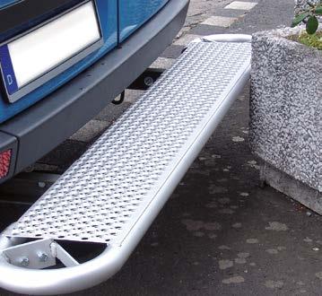 vehicles 100 % stainless materials STEPS WITH RAM PROTECTION Made of aluminium with a weight saving of up to 65% Easy access to