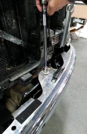 frame rails. Save the OE bolts for reinstallation.