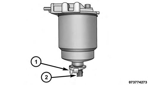 11. Install lid onto housing and tighten to 22.5 ft lbs (30.5 N.m). Do not overtighten the lid. 12. Prime the engine using the procedure in Priming If The Engine Has Run Out Of Fuel.