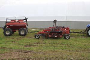 354 mix mill, intake and discharge augers JD 450 17 run seed drill CIH SDX3000 30' with 2300 seed cart 2009