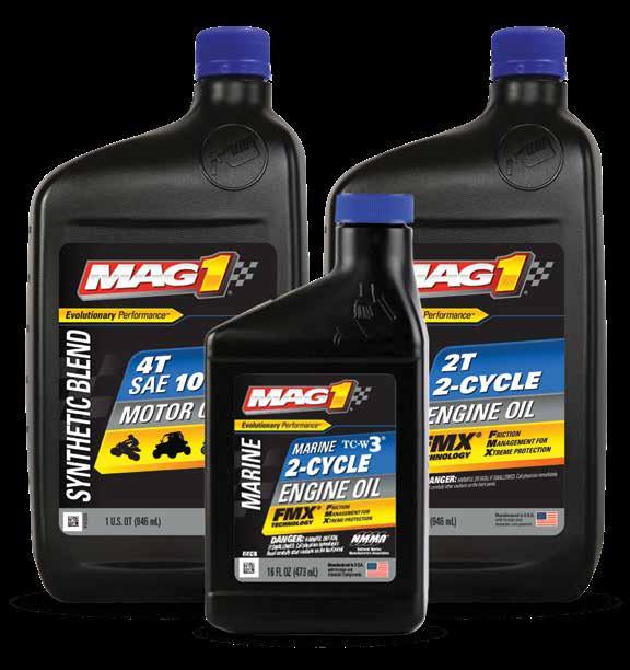 MAG 1 MARINE TC-W3 2-CYCLE MAG 1 MARINE 80W-90 GEAR OIL MOTORCYCLES, SCOOTERS, MARINE AND POWERSPORTS MAG 1 small engine and transmission products are all premium fluids formulated to provide
