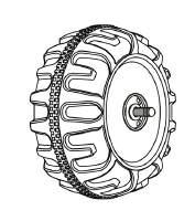 IMPORTANT! CHECK WHEEL GAP After assembling any wheel onto the axles, make sure to check the gap between the screw thread and the outside of the wheel (refer to the adjacent diagram).