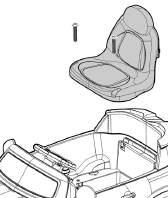 14. SEAT ASSEMBLY Insert the tabs at the back of the seat into the slots in the vehicle body and press