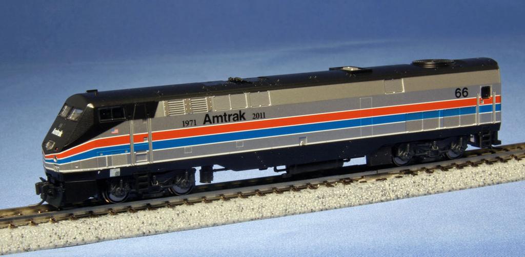 Amtrak s 40 th Anniversary lives on with the N Scale GE P42 Amtrak heritage fleet, re-releasing this September in all