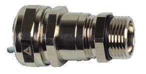 COMPACT FITTINGS FOR, IP 40, NICKEL PLATED BRASS cable-hose fitting, compact, male, double seal acc.