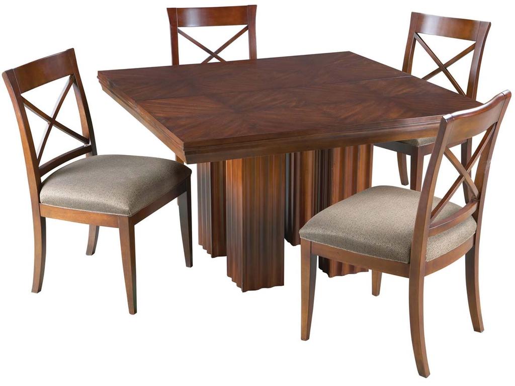 21120 50 Square Table (2 x 25 leaves) 21131 Side Chairs 21150 Server 51w 20d
