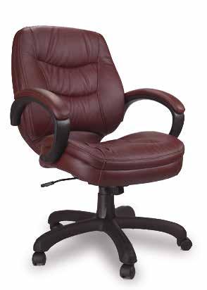 height arms 2½ thick seat & 2 back w/pronounced lumbar Black, Burgundy and Navy List: $239.