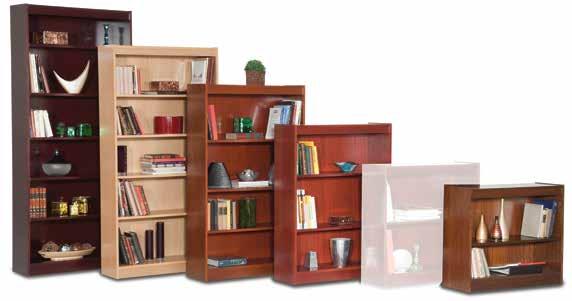 Series Features PL Laminate Bookcases Finishes Available: Matching heavy-duty back 3mm PVC