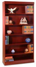 125lb capacity shelves Cherry Honey Espresso PL156 Bookcase - 6 Shelves 4 Adjustable