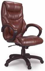 00 (Assembly Not Included) 10211BLK/SIL Executive High Back Black Leather-tek vinyl w/contrast Stitching Silver base,