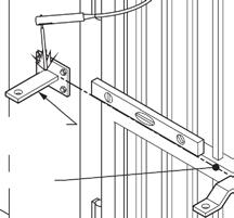 DO NOT attach the bracket or backing plate to just a few pickets. Refer to Dimensions A & B for positioning Level Line STEP 1 Front Mounting Bracket: a.