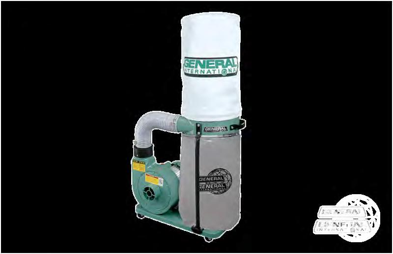 #10-005/10-005CF/10-005SCF M1 Dust collector - 1 HP General International General / General International product #10 005A 1 HP dust collector Totally enclosed, fan cooled, permanently lubricated