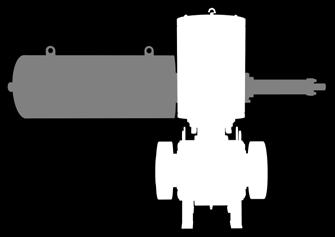 actuators Size comparison equivalent scotch yoke actuator on 8-in ANSI 2500.