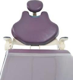 Reinforced seat upholstery provides extra comfort and durability Articulating dual axis headrest rotation