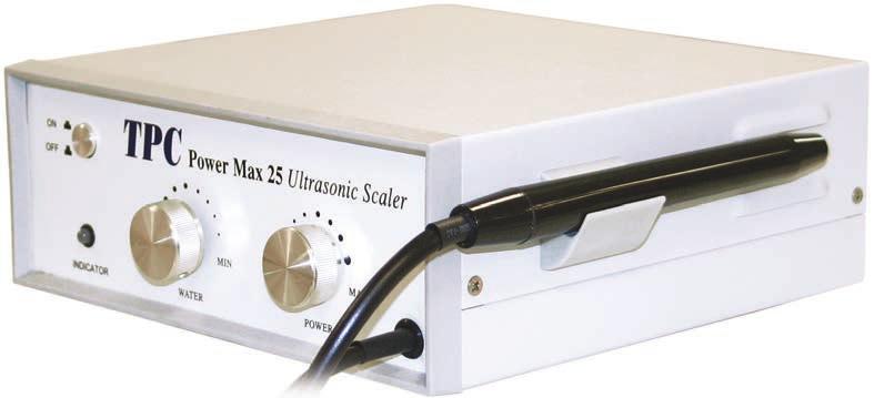 PowerMAX25 Ultrasonic Scaling System Model PM25 Features Available in 25Khz Precision automatic tuning circuitry Linear power control for exact power setting Accepts Cavitron, P, SLI, TFI, and FSI