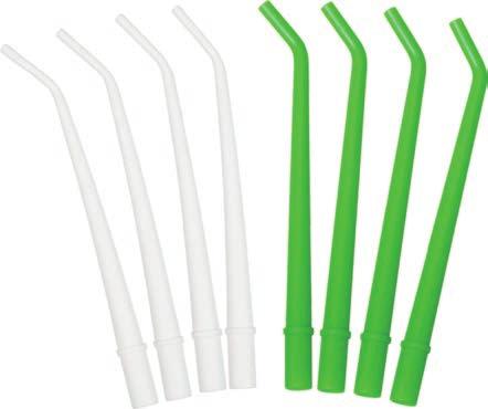 Disposable Evacuator Tips SAT-SW Small (25 tips / bag) White Shipping Dimensions: 11"L x 7"W x 9"H / 5 lbs.
