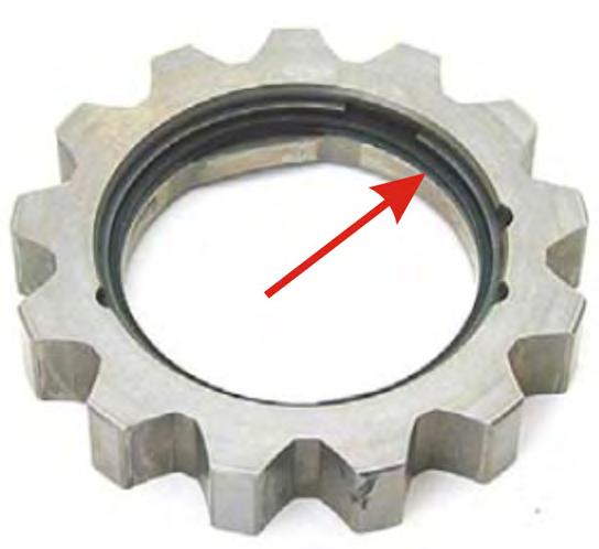 Other possible causes for torque converter-related codes could involve a worn stator shaft bushing (figure 6) or the seal on the inner pump gear (figure 7).
