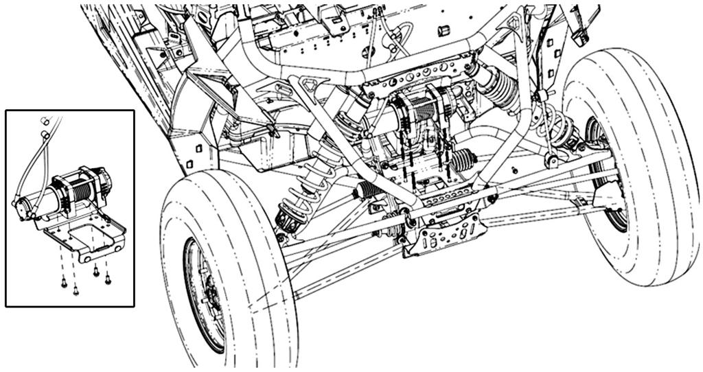 9. Connect the wires to the winch before installing it onto the vehicle. Figure 9.