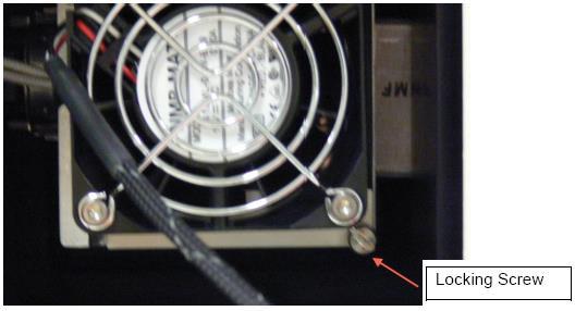 c. Loosen the locking screw just below the lamp (Figure 104). Figure 104.