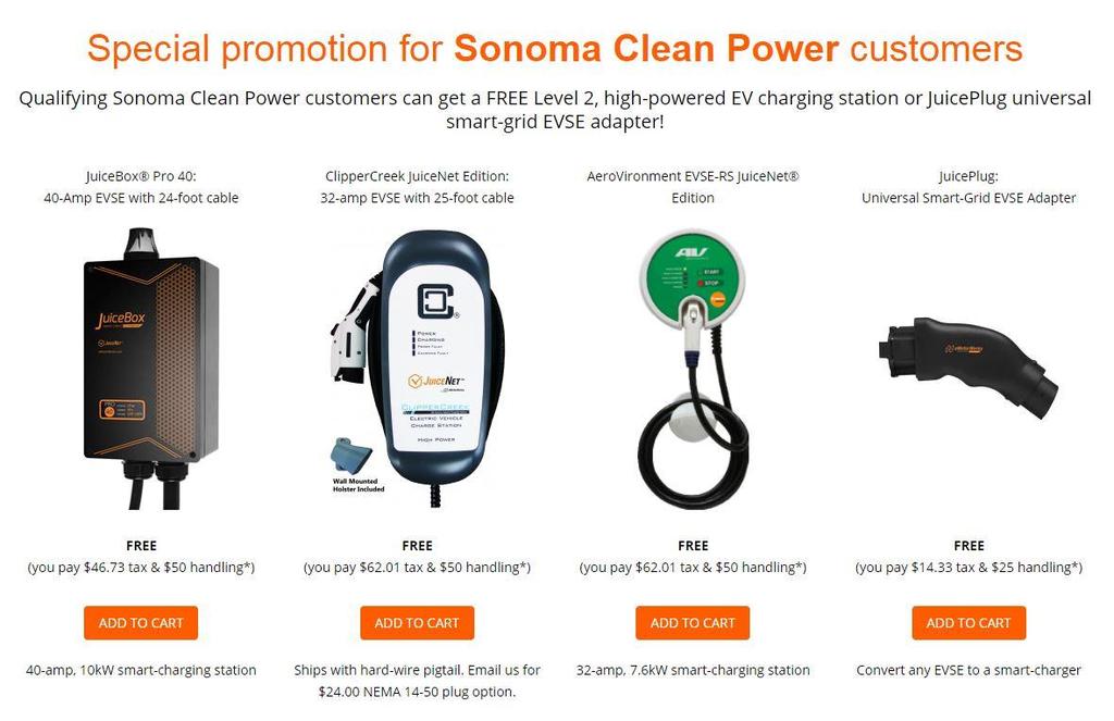 CleanCharge Free Chargers to SCP Customers Customers pay shipping and taxes
