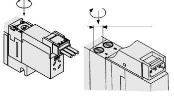 The lighting positions are concentrated on one side for both single solenoid type and double solenoid type.