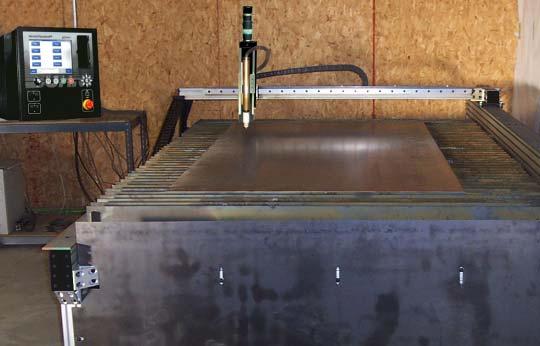 TORCHMATE RESEARCH & DEVELOPMENT, continued Here we are testing a 5' x 10' capacity Torchmate 3 with a Burny Phantom ST touch screen CNC controller equipped with brushless servo motors and