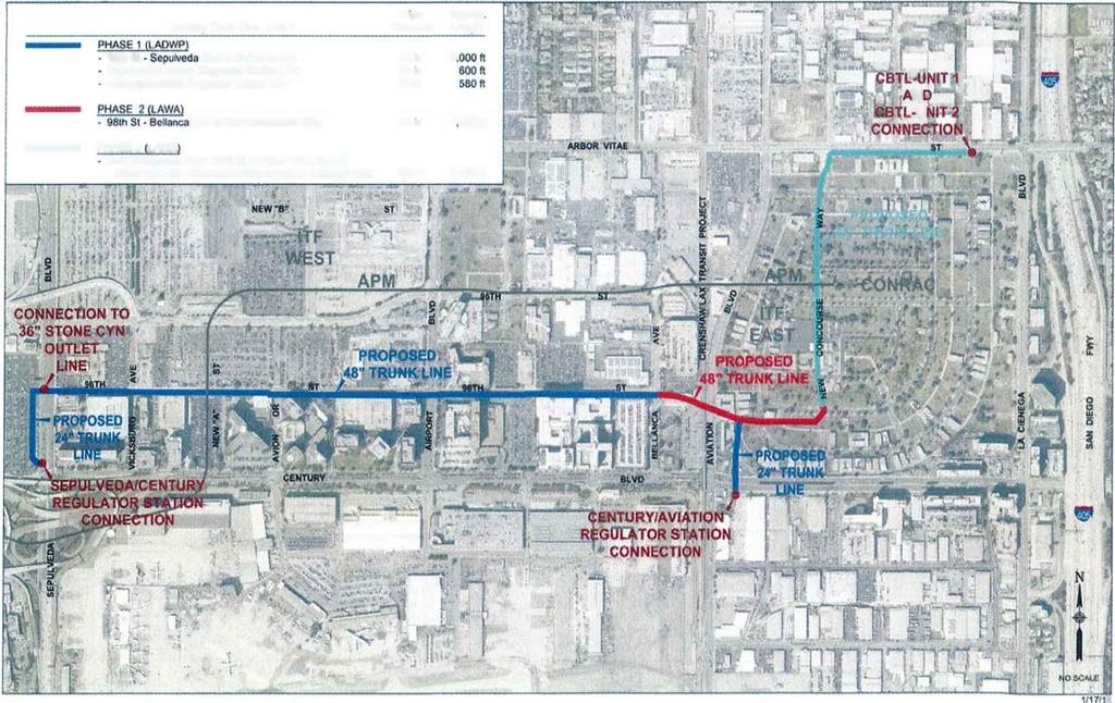 The proposed agreement, approved by the LADWP Commissioners on March 27, 208, allows LAWA to construct Phases 2 and 3 of this Project, and will require LADWP reimburse LAWA the complete cost incurred