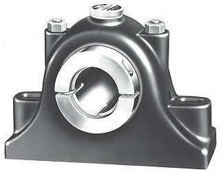 applications where dirt and dust are severe RUGGED TWO PIECE OUTER HOUSING Split housing of heavy duty gray iron