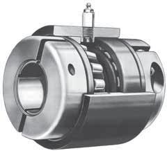 The Type C bearing is mounted to the shaft by clamping the sleeve to the shaft at the slotted threaded end of the sleeve with fl inger collars.