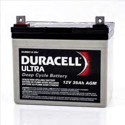 BATTERIES The Duracell Ultra 35AH Deep Cycle Battery is a good fit for this project.