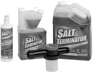 When used with the salt terminator miser, it automatically dilutes the concentrate and siphons it through a standard garden hose for engine flushing or exterior cleaning.
