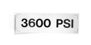 DECALS & CNG HOSE 348243 DECAL, 3600 PSI 348244