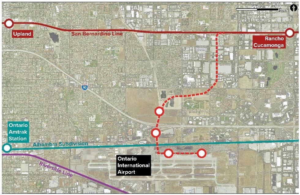 Mott MacDonald Hybrid Rail Service Planning for San Bernardino Los Angeles Corridor 26 6 Rail Service to Ontario Airport Question 5: In the long term, could 30- or 15-minute blended service be