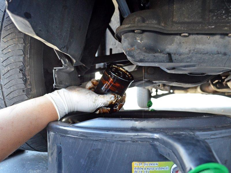 A wrench that fits over the top of the oil filter is ideal, as there is very little