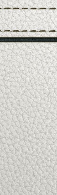 contrast stitching & piping LCFF Ivory White Dakota Leather with contrast stitching & piping / Dark