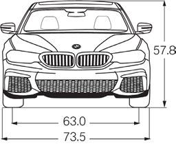 9 CITY / HIGHWAY / COMBINED MPG 2 18 / 25 / 20 All dimensions shown in inches. 1 BMW AG preliminary test results.