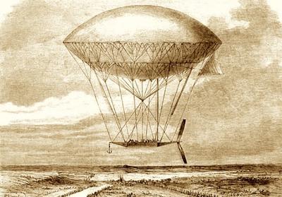 Dupuy de Lôme In 1870 Dupuy de Lôme devoted a large amount of time to perfecting a practical navigable balloon, and the French Government gave him great assistance in carrying out the experiments.