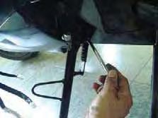 electronic box under the seat Unscrew the bolt by 8mm open end wrench