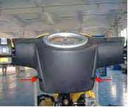 SECTION B-2: FRONT CONSOLE COVER Preparations: Disassemble the Front Fairing see Section B-1 Unscrew the two Phillips screws (left and right