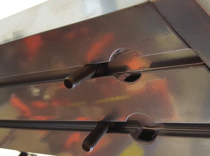 Ensure outer edge of the side bar is lined up with the outer edge of the mounting brackets.