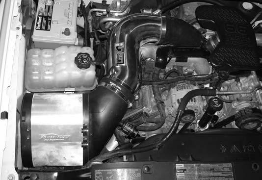 Periodically, recheck the alignment of the intake system and make sure there is proper clearance around and along the length of the intake.