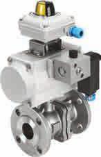 Automated process valve units VZBF Made of stainless steel with flange connection or
