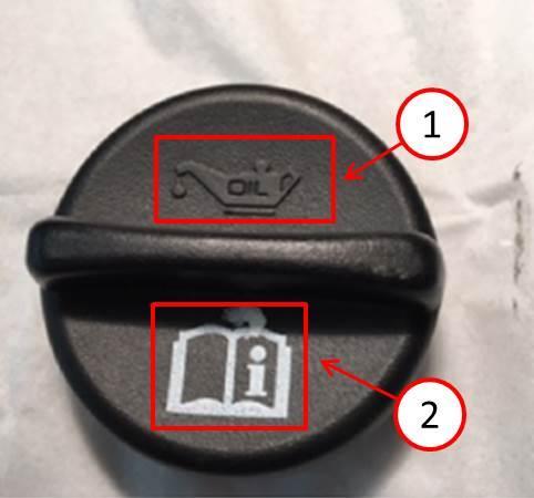 -5-18-087-16 REV. A 6. Remove oil fill cap. 7. Clean top of oil fill cap with Isopropyl alcohol or equivalent and apply engine oil viscosity rating sticker as shown in (Fig. 1).