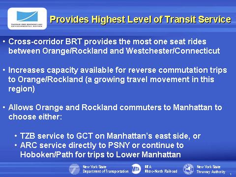 transit mode recommendation is outlined
